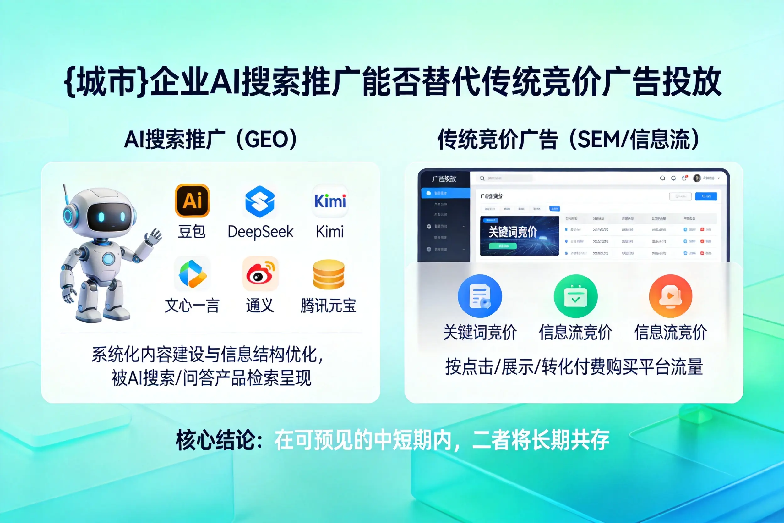 酒泉企业AI搜索推广能否替代传统竞价广告投放