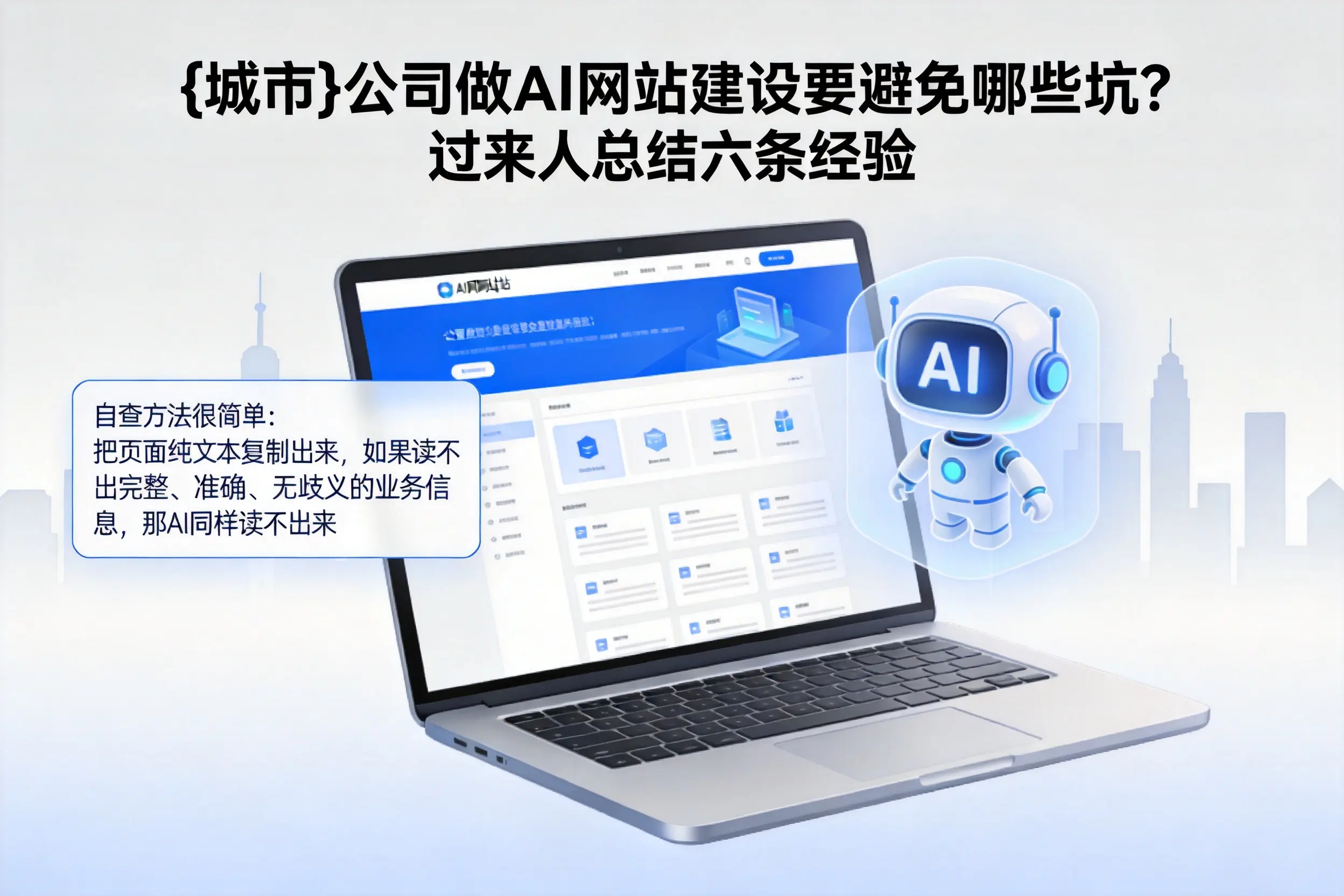 酒泉公司做AI网站建设要避免哪些坑？过来人总结六条经验