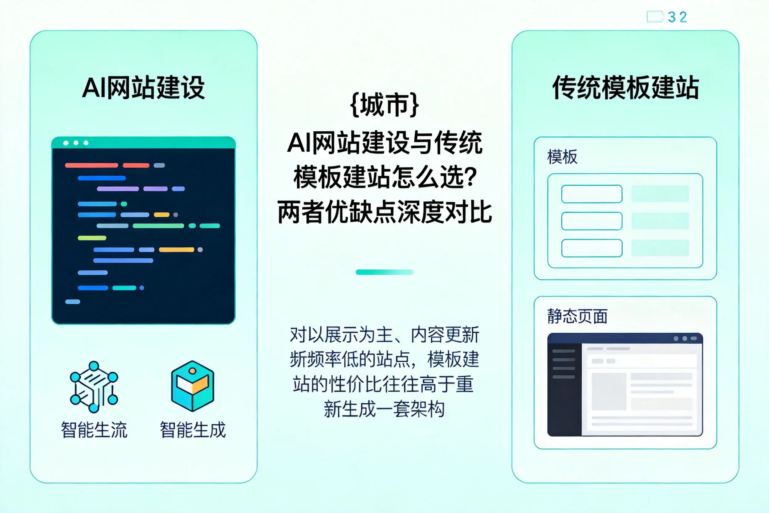 酒泉AI网站建设与传统模板建站怎么选？两者优缺点深度对比
