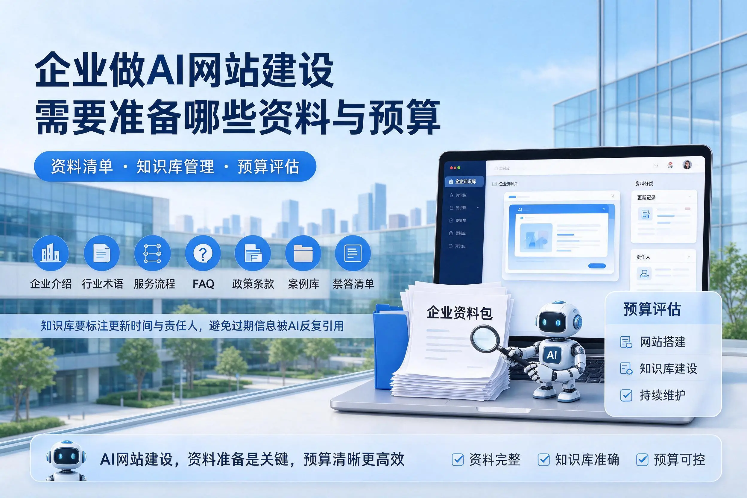 酒泉企业做AI网站建设需要准备哪些资料与预算